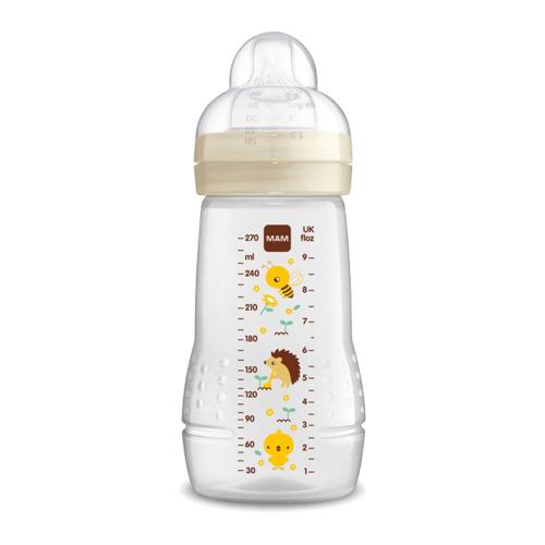 Mam Easy Active Baby Bottle 2+ Μηνών Μπιμπερό Πολυπροπυλενίου με Θηλή Σιλικόνης 270ml, Κωδ 360S - Λευκό 2